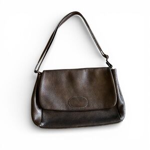 Vintage Brown Leather Shoulder Bag